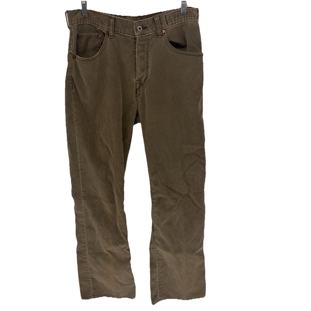 Vintage 1990s Guess Jeans Brown Corduroy Loose Straight Pants Grunge Men‎ 32X30